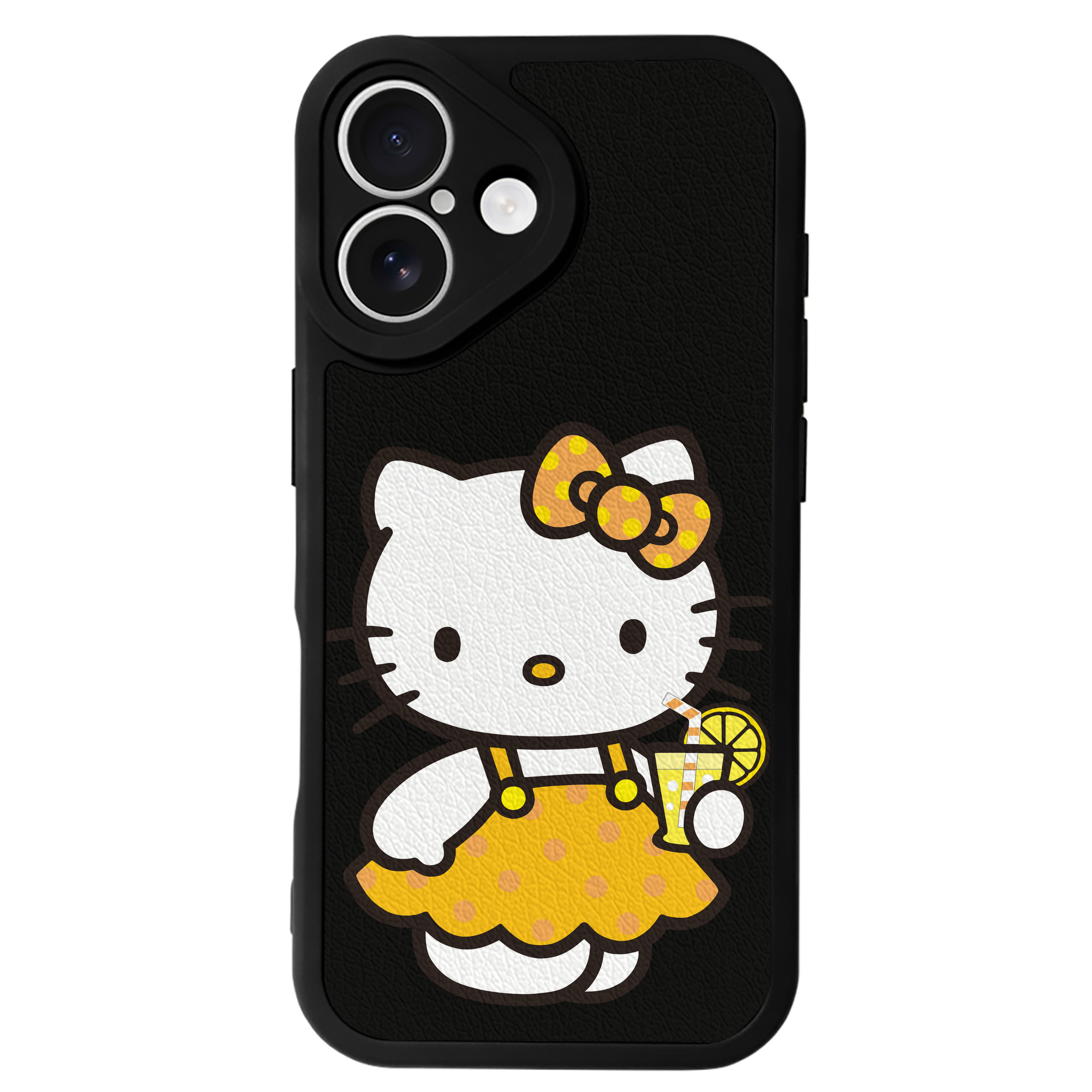 （画像用） Hello Kitty ハローキティ 【iPhone 16シリーズ対応】シリコンスマホケース（レザー調） 材質：シリコン